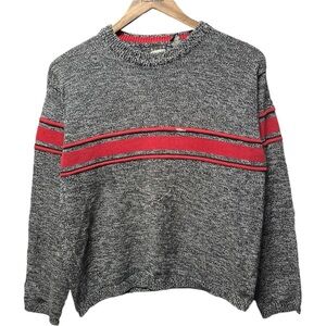 horizontal line pattern crewneck 90s vintage paint splatter sweater sweatshirt